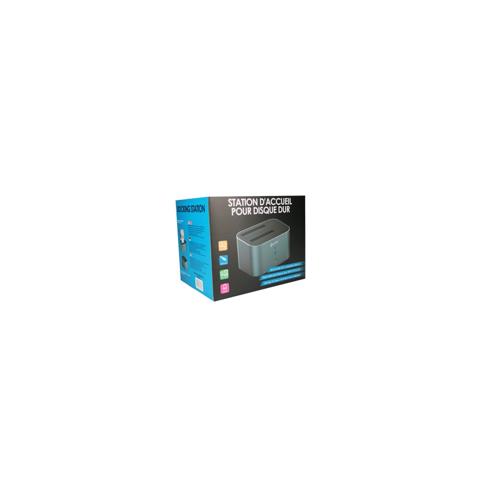 NONBT030787 Docking pour 2xHDD 2.5/3.5p Sata USB3 Silver