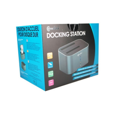 NONBT030787 Docking pour 2xHDD 2.5/3.5p Sata USB3 Silver