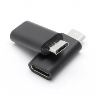 CON00046379 Adaptateur USB type c mâle vers micro usb femelle Noir