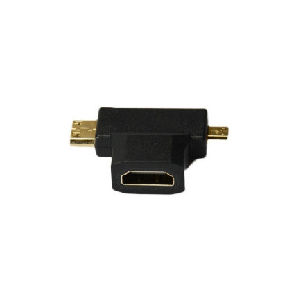 CON00046378 ADAPT.MICRO HDMI + MINI HDMI MALE TO HDMI FEMELLE