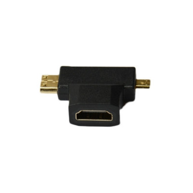 CON00046378 ADAPT.MICRO HDMI + MINI HDMI MALE TO HDMI FEMELLE