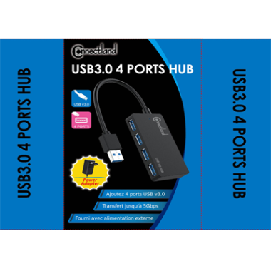 CONHU039839 Hub USB3 4 ports + alim