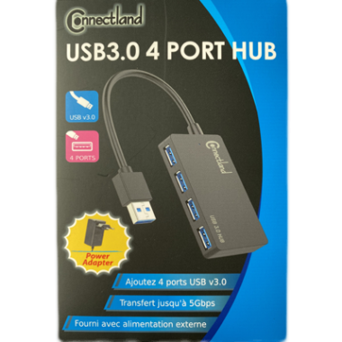 CONHU039839 Hub USB3 4 ports + alim