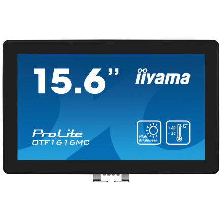 iiyama OTF1616MC-B1 affichage de messages Écran plat de signalisation numérique 39,6 cm (15.6") LCD 1100 cd m² Full HD Noir