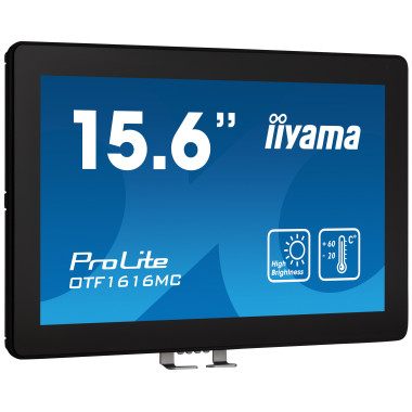 iiyama OTF1616MC-B1 affichage de messages Écran plat de signalisation numérique 39,6 cm (15.6") LCD 1100 cd m² Full HD Noir