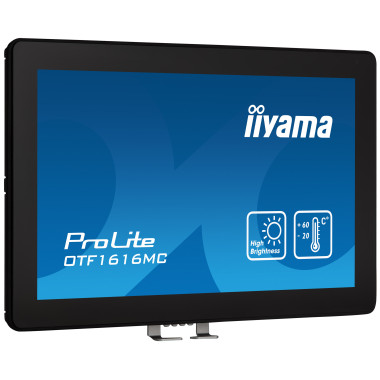 iiyama OTF1616MC-B1 affichage de messages Écran plat de signalisation numérique 39,6 cm (15.6") LCD 1100 cd m² Full HD Noir