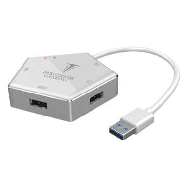 BER00046361 Convertisseur 4 ports usb 3.0 pour  N-Switch-PS5/4/3 / Xbox-one Hermod silver