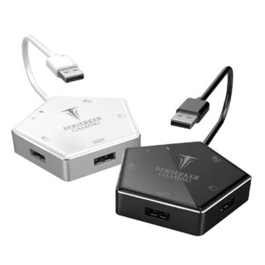 BER00046361 Convertisseur 4 ports usb 3.0 pour  N-Switch-PS5/4/3 / Xbox-one Hermod silver