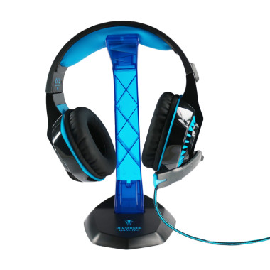 BERMI032650 CASQUE 50mm GAMING FREYR JACK 2X3.5 MM+ USB/LED BLACK/BLUE,compatible PC, tablet