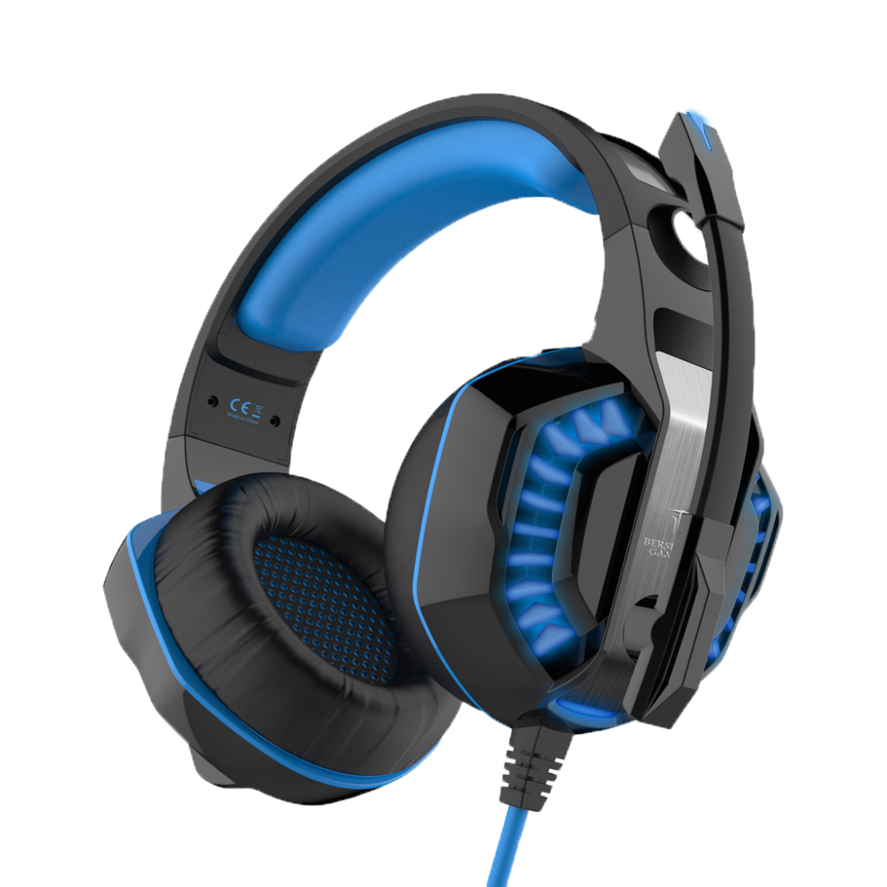 BERMI032651 0915177 CASQUE 50mm GAMING FREYR USB 7.1  AVEC VIBRATION+LED BLACK/BLUE