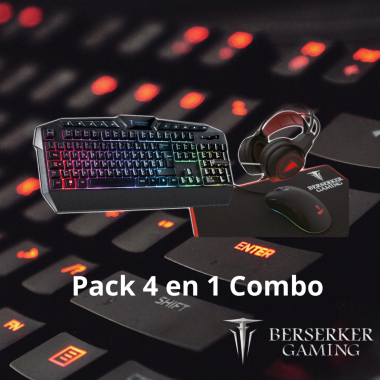 BERCL036958 PACK BSK-GAMING GX-804 4EN1 CL+S+TAPIS+CASQUE RGB BACKLIGHTS THOR