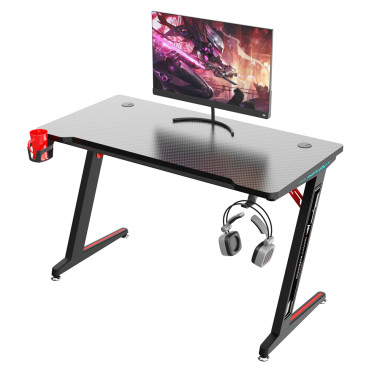 BERACJ36201 BSK-GAMING DESK B120 NOIR Avec Led  RGB