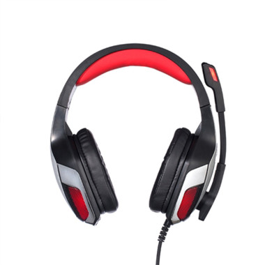 BERMI036957 0915169 CASQUE 50mm GAMING FAFNIIR-SIL Noir/rouge Jack/USB(LED)