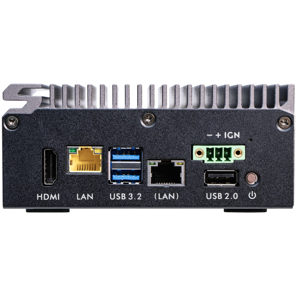 Shuttle Edge PC SPCEL03 , Intel Atom x6413E, 1x HDMI, 2x 2.5G LAN, 1x COM, DIO (4x in, 4x out), 3x USB, 2x M.2, 12-24V,
