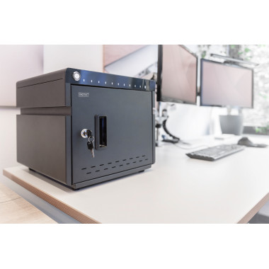 Digitus Armoire de chargement mobile pour ordinateurs portables   tablettes jusqu'à 14 pouces, UV-C, USB-C™