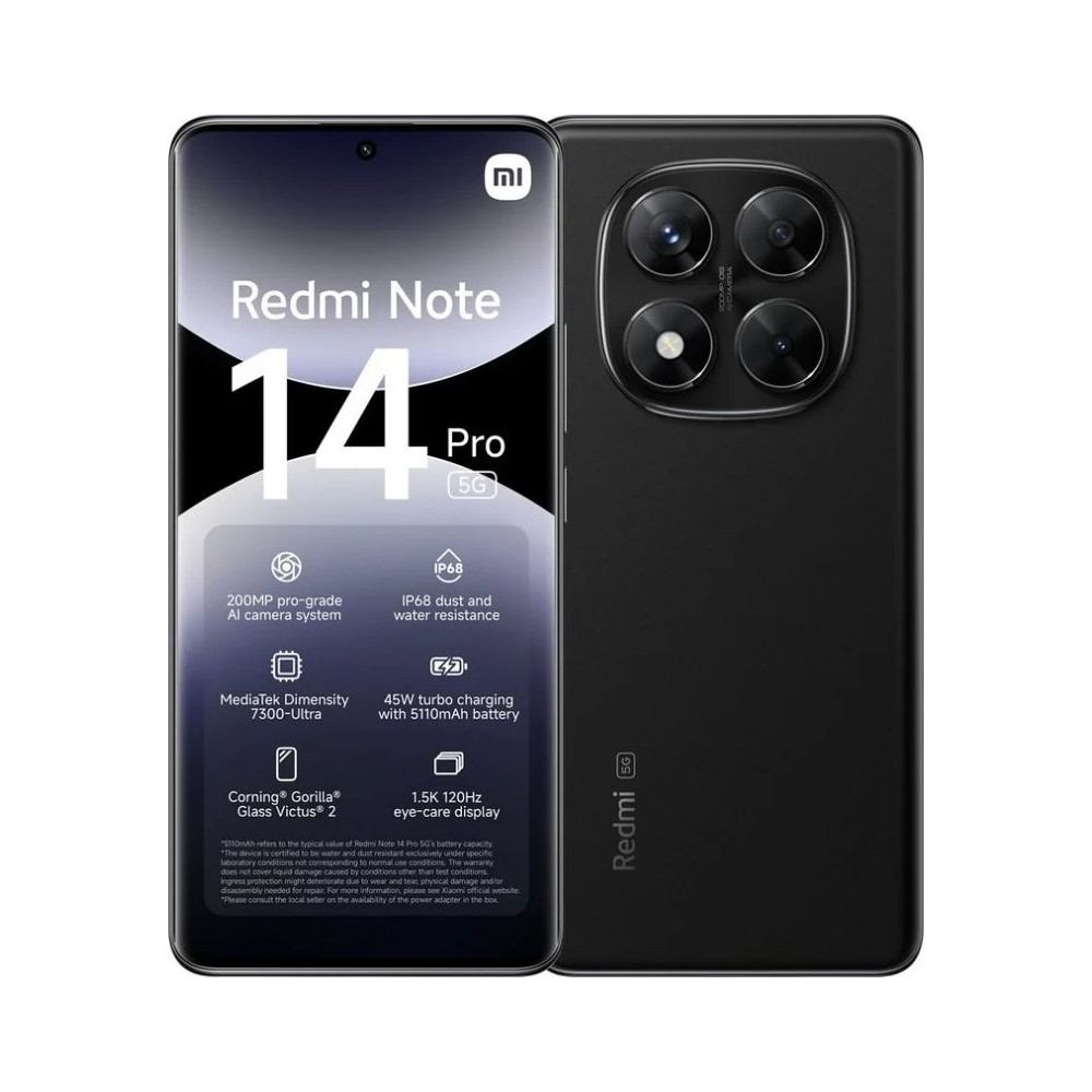 Xiaomi Redmi Note 14 Pro 256GB 8RAM 5G EU black Xiaomi Redmi Note 14 Pro 256GB 8RAM 5G EU black