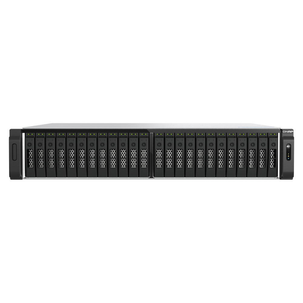 QNAP TS-H3077AFU-R7-64G serveur de stockage NAS Rack (2 U) AMD Ryzen™ 5 64 Go DDR5 0 To QuTS hero Noir, Métallique