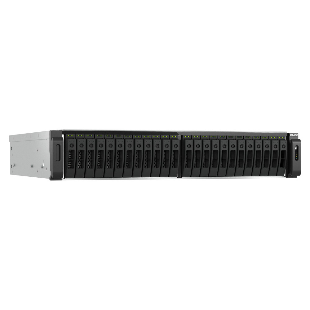 QNAP TS-H3077AFU-R7-64G serveur de stockage NAS Rack (2 U) AMD Ryzen™ 5 64 Go DDR5 0 To QuTS hero Noir, Métallique