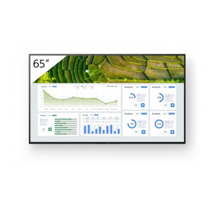 Sony FW-65BZ30L affichage de messages Écran plat de signalisation numérique 165,1 cm (65") LCD Wifi 440 cd m² 4K Ultra HD Noir