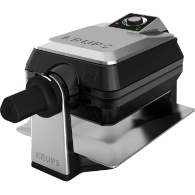 Krups FDD95D 2 gauffre(s) 1200 W Noir, Acier inoxydable