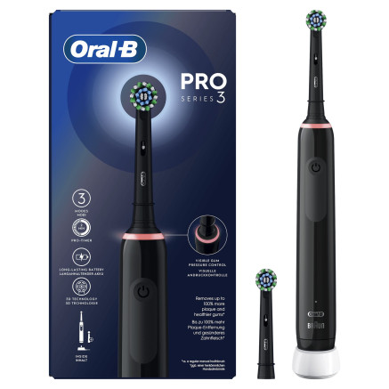 Oral-B Pro 3 Pro3 3000 Adulte Brosse à dents rotative oscillante Noir