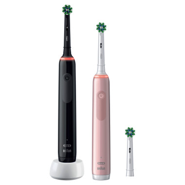 Oral-B Pro 3 3900N Gift Edition Adulte Brosse à dents rotative oscillante Noir, Rose