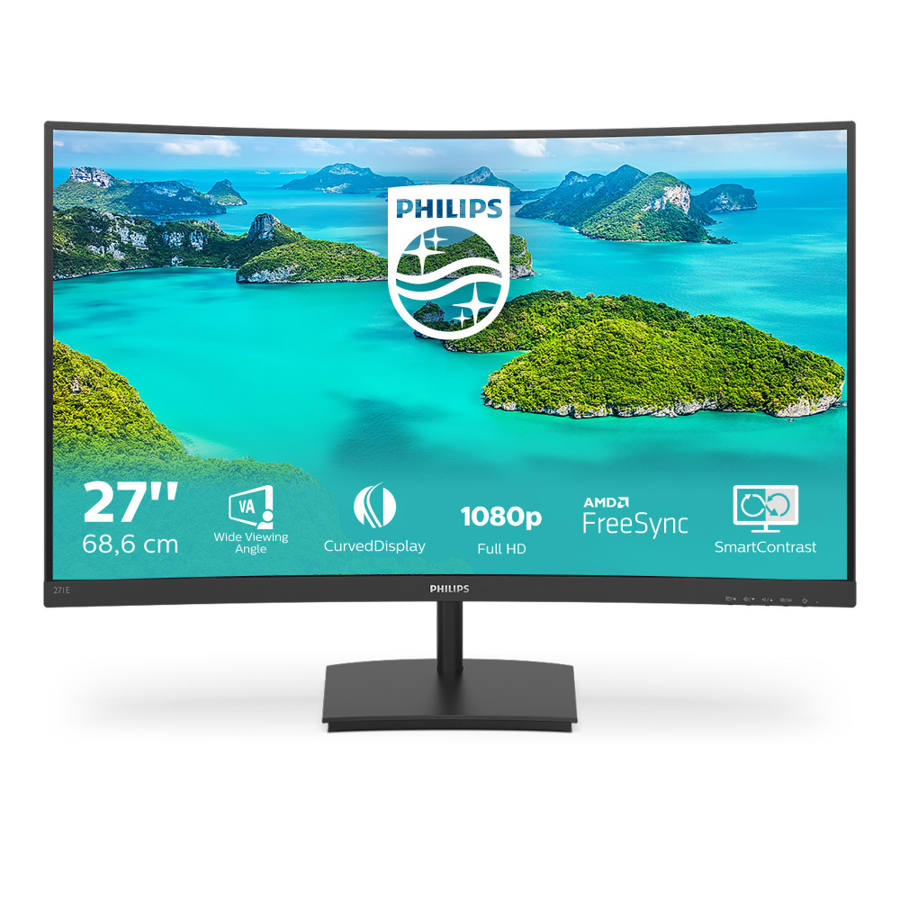 Philips E Line 271E1SCA 00 LED display 68,6 cm (27") 1920 x 1080 pixels Full HD LCD Noir