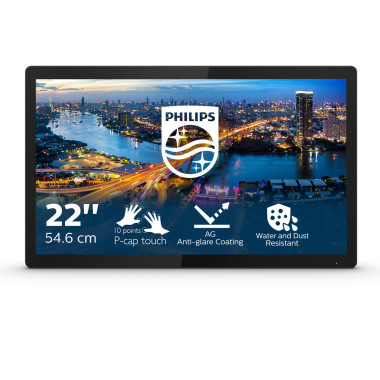 Philips B Line 222B1TFL 00 écran plat de PC 54,6 cm (21.5") 1920 x 1080 pixels Full HD LED Écran tactile Noir