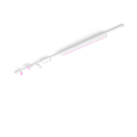 Philips Hue White and Color ambiance Kit de base Perifo pour plafond, droit (3 spots, 1 barre lumineuse)