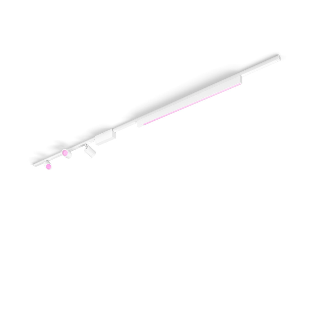 Philips Hue White and Color ambiance Kit de base Perifo pour plafond, droit (3 spots, 1 barre lumineuse) Philips Hue White and Color ambiance Kit de base Perifo pour plafond, droit (3 spots, 1 barre lumineuse)