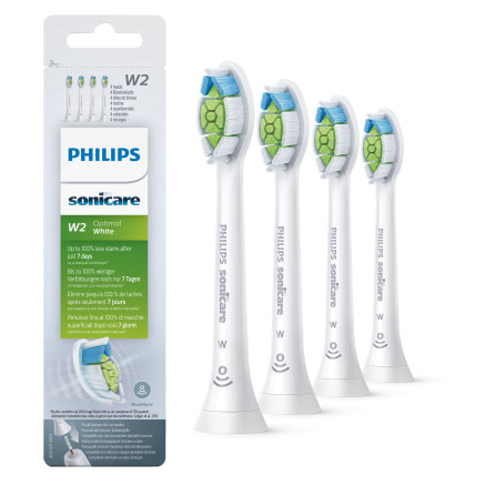 Philips W2 Optimal White HX6064 10 Lot de 4 + blanc + têtes de brosse soniques