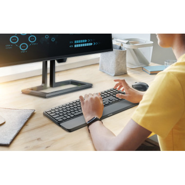 Philips 6000 series SPT6607B 26 clavier Souris incluse Universel RF sans fil + Bluetooth QWERTZ Allemand Noir