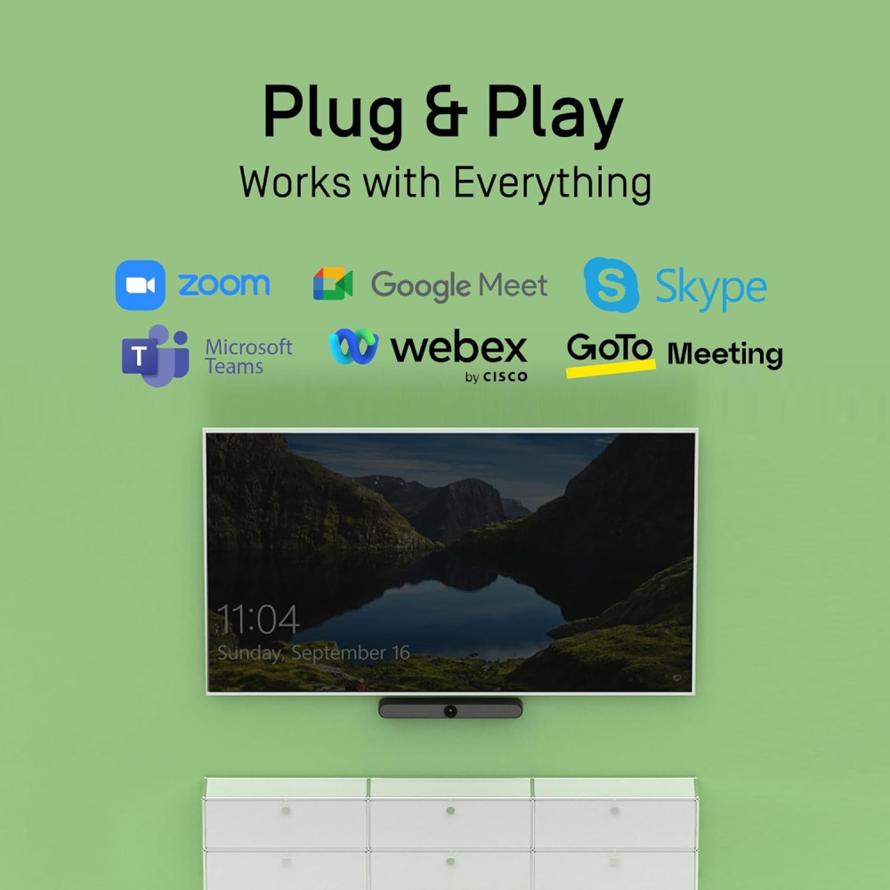 IPE00046439 IPEVO VC-B4K (Noir) Barre vidéo UHD 4K tout-en-un