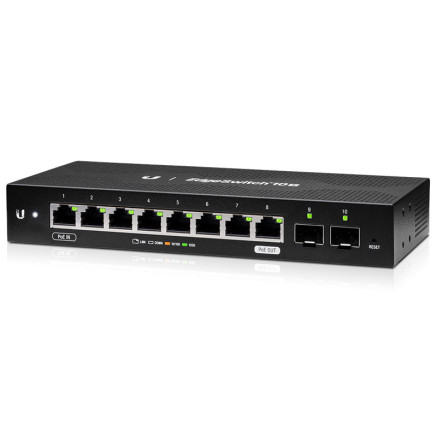 Ubiquiti EdgeSwitch 10X Géré L2 Gigabit Ethernet (10 100 1000) Connexion Ethernet, supportant l'alimentation via ce port (PoE)