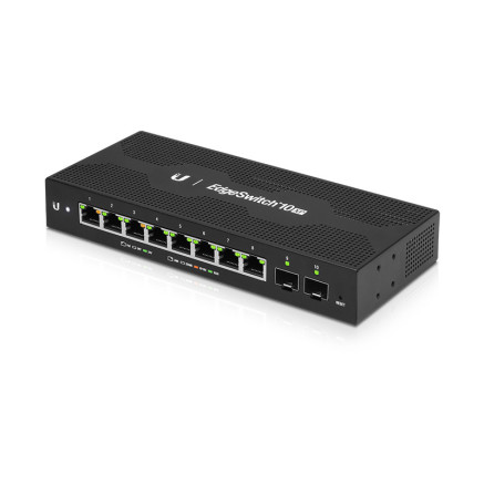 Ubiquiti EdgeSwitch 10XP Géré L2 Gigabit Ethernet (10 100 1000) Connexion Ethernet, supportant l'alimentation via ce port (PoE)