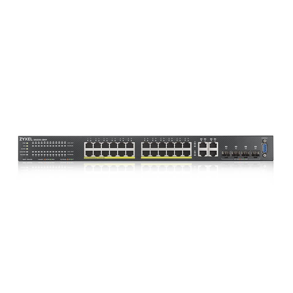 Zyxel GS2220-28HP-EU0101F commutateur réseau Géré L2 Gigabit Ethernet (10 100 1000) Connexion Ethernet, supportant