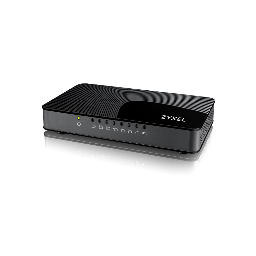 Zyxel GS-108S v2 Non-géré Gigabit Ethernet (10 100 1000) Noir Zyxel GS-108S v2 Non-géré Gigabit Ethernet (10 100 1000) Noir