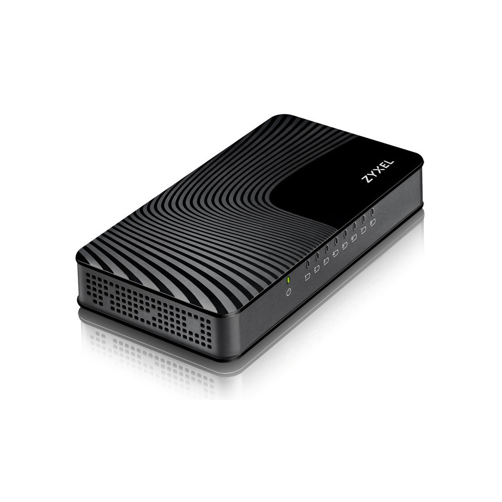 Zyxel GS-108S v2 Non-géré Gigabit Ethernet (10 100 1000) Noir