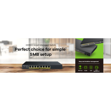 Zyxel GS1900-8 Géré L2 Gigabit Ethernet (10 100 1000) Noir