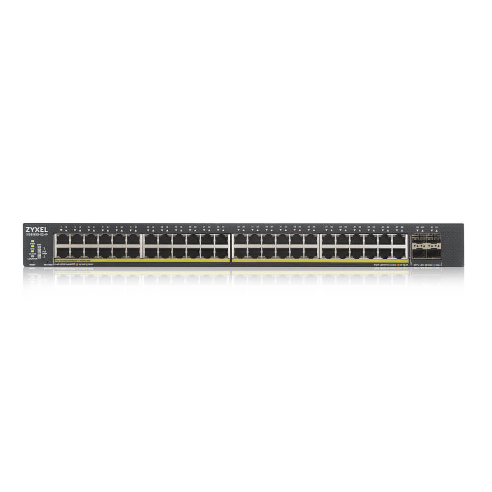 Zyxel XGS1930-52HP Géré L3 Gigabit Ethernet (10 100 1000) Connexion Ethernet, supportant l'alimentation via ce port (PoE) Noir