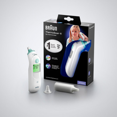Braun ThermoScan 6 Thermomètre par contact Blanc Oreille Boutons