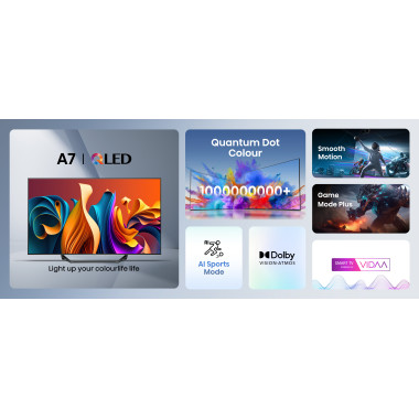 Hisense 65A7NQ TV 165,1 cm (65") 4K Ultra HD Smart TV Wifi Gris 300 cd m²