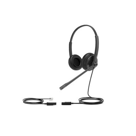 Yealink YHS34 Lite Dual Casque Avec fil Arceau Bureau Centre d'appels Noir