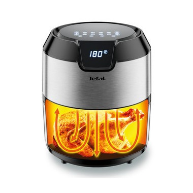 Tefal Easy Fry EY401D Unique 4,2 L Autonome 1500 W Friteuse d’air chaud Noir, Acier inoxydable