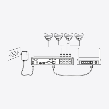 Reolink NVS8-8MD4 kit de vidéo-surveillance Avec fil 8 canaux