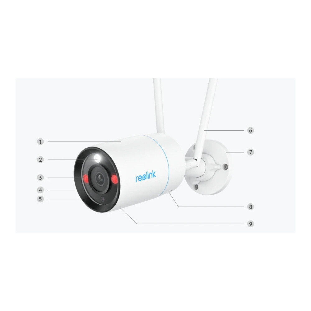 Reolink W330 caméra de sécurité Balle (forme) Caméra de sécurité IP Extérieure 3840 x 2160 pixels Mur