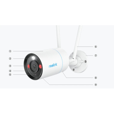 Reolink W330 caméra de sécurité Balle (forme) Caméra de sécurité IP Extérieure 3840 x 2160 pixels Mur