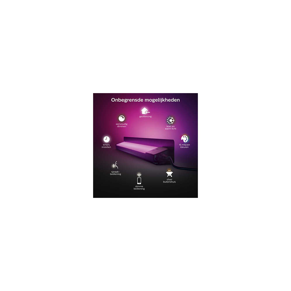 Philips Hue White and Color ambiance 17466 30 P7 Éclairage de plancher extérieur LED 104 W