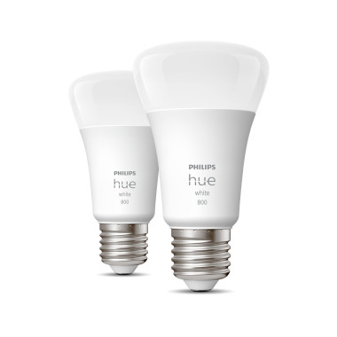 Philips Hue White A60 - Ampoule connectée E27 - 800 (lot de 2)