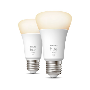 Philips Hue White A60 - Ampoule connectée E27 - 1100 (pack de 2)